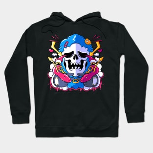 Funny skull face Hoodie